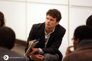 John from our team, while facilitating a thematic session on legal frameworks. Photo by Emad Karim.